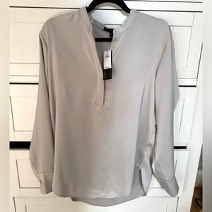 Banana republic silver satin tunic top